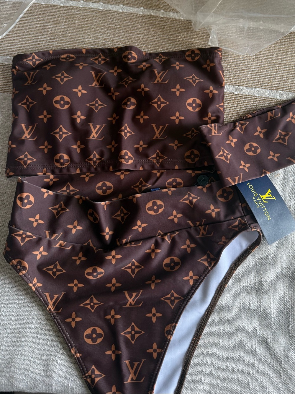 LV INSPIRED BIKINI with matching headband